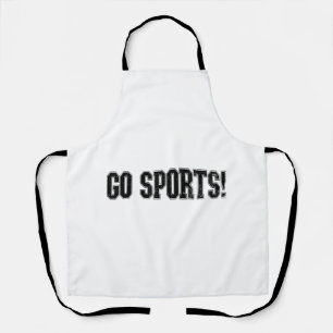 Go Sports! Funny Vintage Sports Sport Fan Go Sport Apron