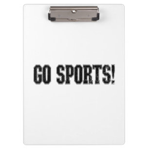 Go Sports! Funny Vintage Sports Sport Fan Go Sport Clipboard