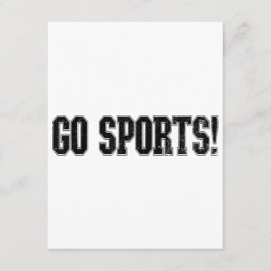 Go Sports! Funny Vintage Sports Sport Fan Go Sport Enclosure Card