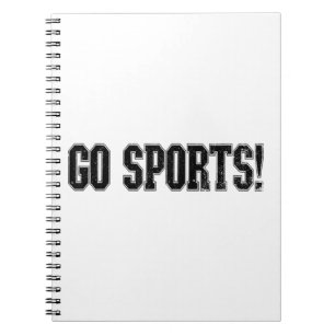 Go Sports! Funny Vintage Sports Sport Fan Go Sport Notebook