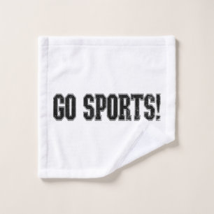Go Sports! Funny Vintage Sports Sport Fan Go Sport Wash Cloth
