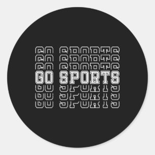 Go Sports Go Sports Go Team Football Classic Round Sticker
