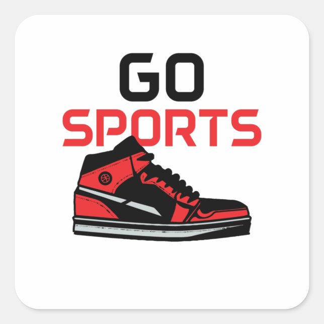 Go Sports Square Sticker (Front)