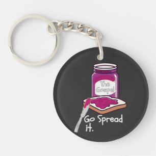 Go Spread It The Gospel Funny Christian Saying Key Ring