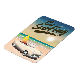 Go Surfing Travel poster! Magnet