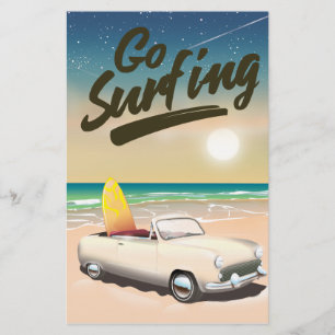 Go Surfing Travel poster! Stationery