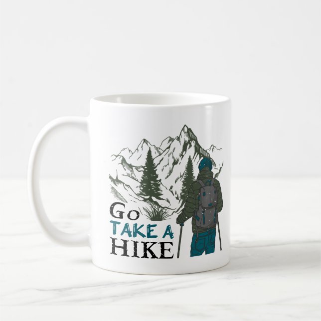 Go Take a Hike - Adventure Awaits Coffee Mug (Left)