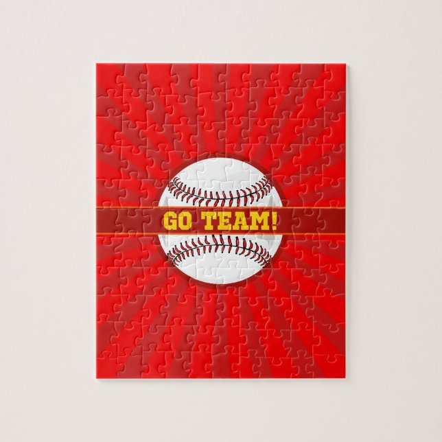 Go Team Baseball Jigsaw Puzzle (Vertical)