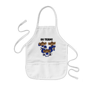 Go Team Blue and White T-shirts and Gifts Kids Apron