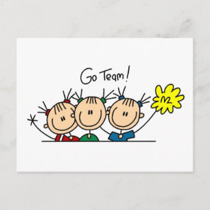 Go Team Cheerleaders T-shirts and Gifts Postcard