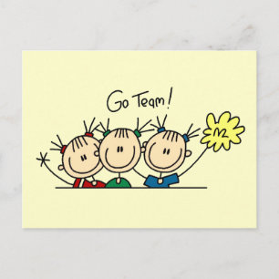 Go Team Cheerleaders T-shirts and Gifts Postcard