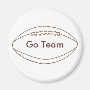 Go Team football Outline magnets