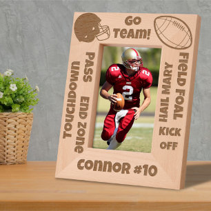 Go Team Football Terms Custom Name Etched Frames