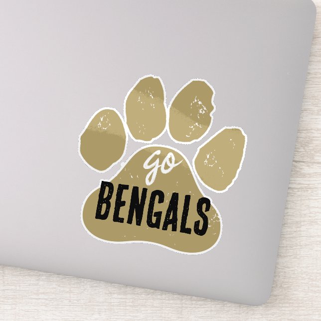 GO Team Name or Mascot Gold & Black Pawprint (Detail)