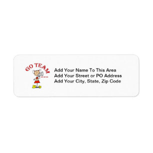 Go Team Rah Rah Rah T-shirts and Gifts Return Address Label