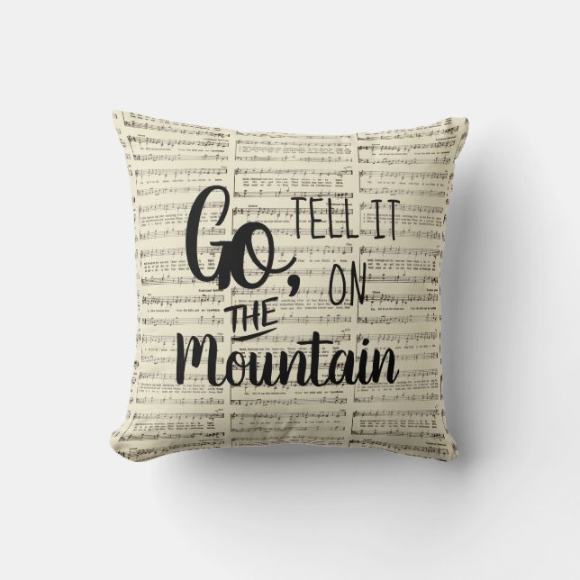 Go Tell It on the Mountain Cushion (Front)