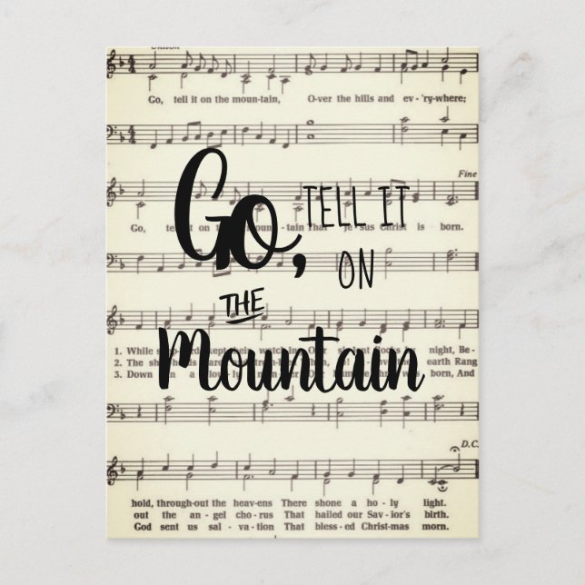 Go Tell It on the Mountain Postcard (Front)