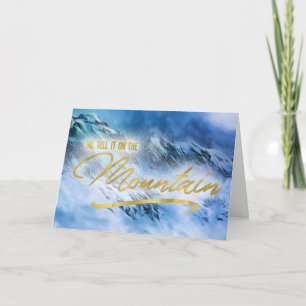 Go Tell it On the Mountain Religious Christmas Holiday Card