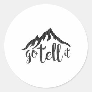 Go Tell It On The Mountains Christmas Nativity Jes Classic Round Sticker