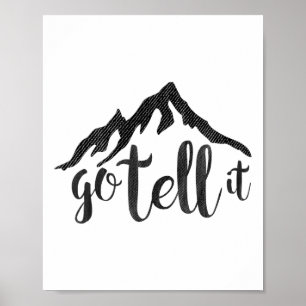 Go Tell It On The Mountains Christmas Nativity Jes Poster