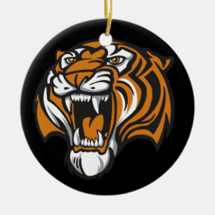 Go Tiger Ceramic Tree Decoration