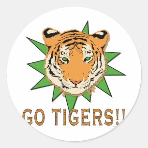 Go Tigers Classic Round Sticker