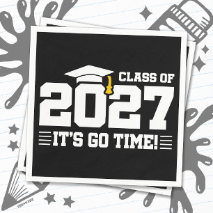 Go Time Graduation Quote Senior Class of 2027 Napkin