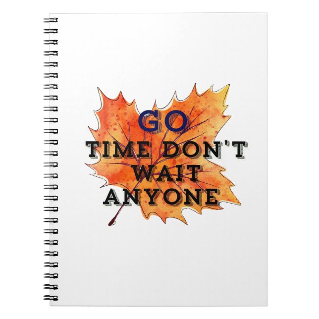 Go Time – Motivational Quote Design for the Fearle Notebook (Front)