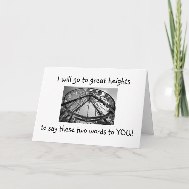 GO TO GREAT HEIGHTS TO SAY HAPPY BIRTHDAY CARD (Front)