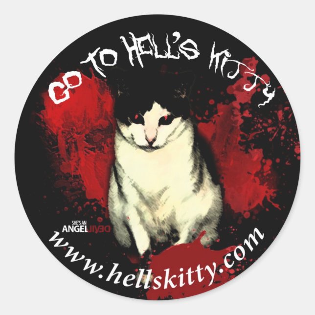 Go to Hell's Kitty Sticker (Front)