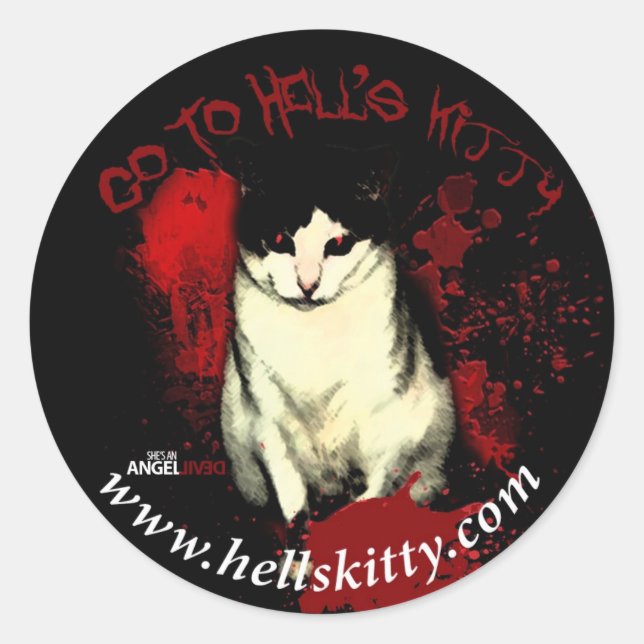 Go to Hell's Kitty Sticker (Front)