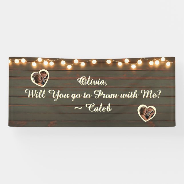  Go to Prom with Me | Romantic Promposal Banner (Horizontal)