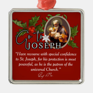 Go to St. Joseph Catholic Pope Signature Metal Ornament