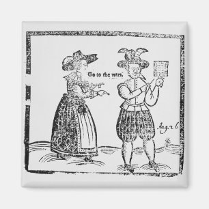 Go to the Wars, illustration from a pamphlet showi Magnet