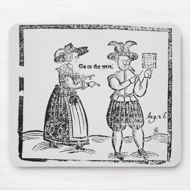 Go to the Wars, illustration from a pamphlet showi Mouse Pad (Front)