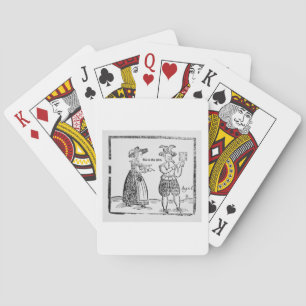 Go to the Wars, illustration from a pamphlet showi Playing Cards