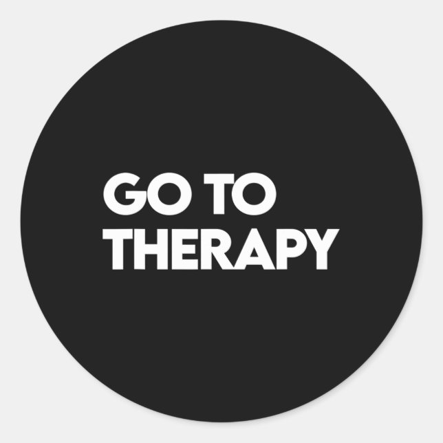 Go To Therapy  Classic Round Sticker (Front)