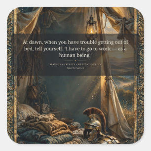 Go to Work as a Human Being — Aurelius Sticker