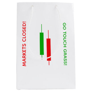 Go touch grass medium gift bag
