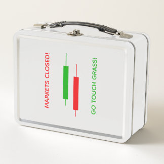 Go touch grass metal lunch box