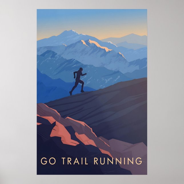 Go Trail Running Travel Poster (Front)