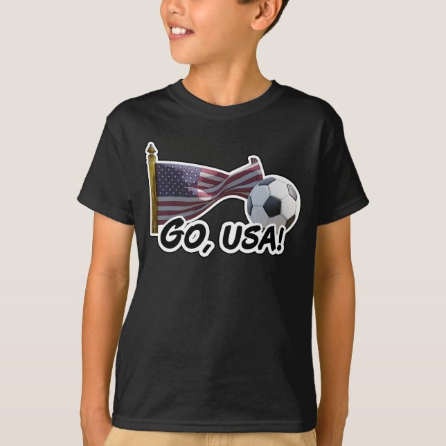 Go, USA Soccer Fan T-Shirt (Front)
