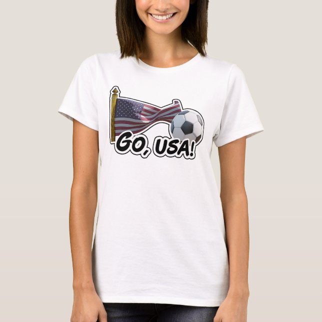Go, USA Soccer Fan T-Shirt (Front)