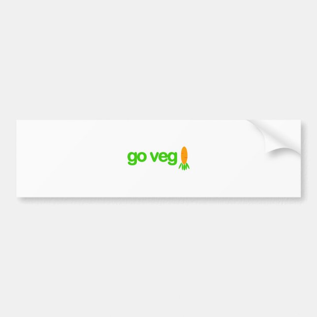 Go Veg! Bumper Sticker (Front)