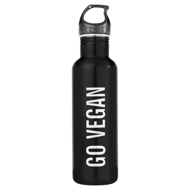 "GO VEGAN" 710 ML WATER BOTTLE (Front)