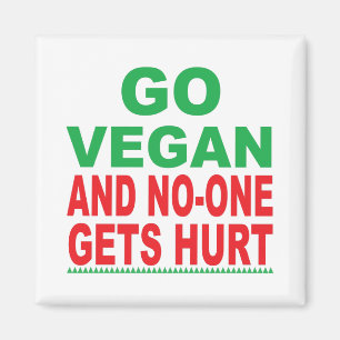 Go Vegan And No-One Gets Hurt, Vegan Magnet