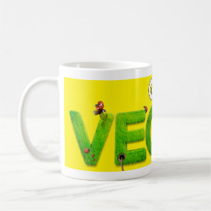Go Vegan Bright Yellow and Green Coffee Mug