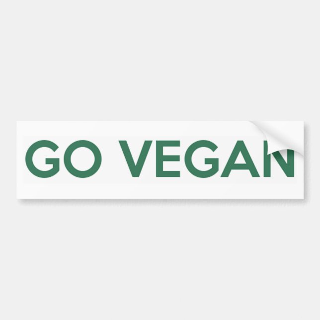 Go Vegan Bumper Sticker (Front)