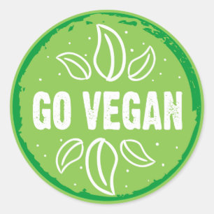 Go Vegan Classic Round Sticker
