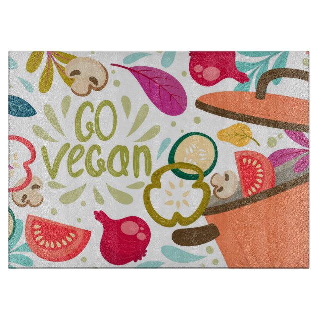 Go Vegan Cutting Board (Front)